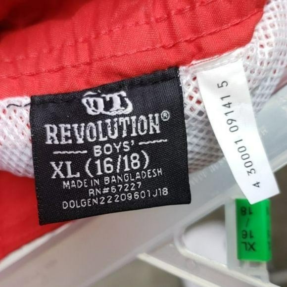 Revolution Boys Americana Patriotic Star Blue Red White Swim Shorts Trunks XL - Picture 7 of 7